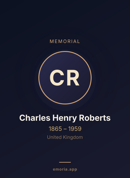 Memorial portrait of Charles Henry Roberts