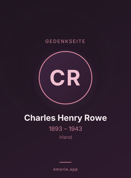 Gedenkportrait von Charles Henry Rowe