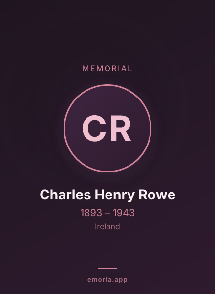 Memorial portrait of Charles Henry Rowe