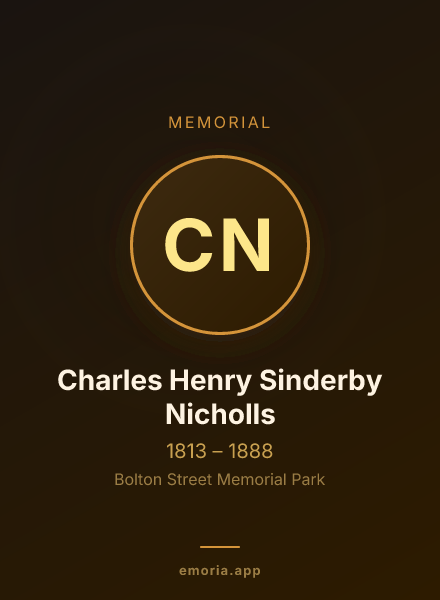 Memorial portrait of Charles Henry Sinderby Nicholls
