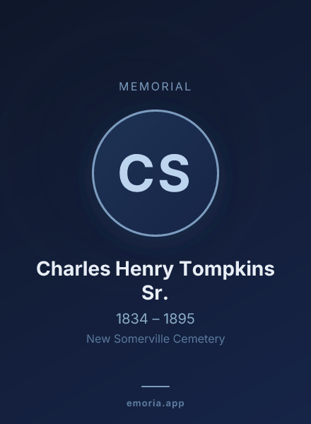 Memorial portrait of Charles Henry Tompkins Sr.