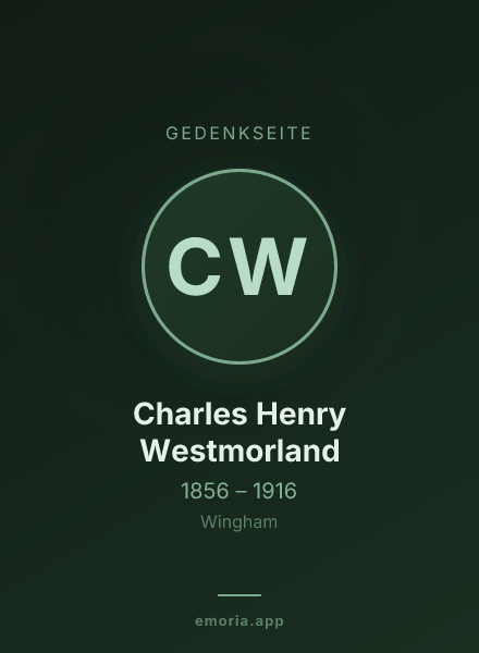 Gedenkportrait von Charles Henry Westmorland