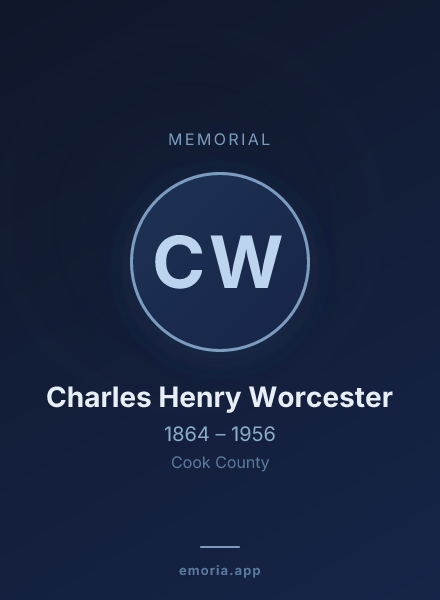 Memorial portrait of Charles Henry Worcester
