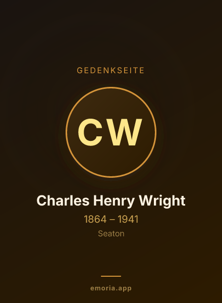 Gedenkportrait von Charles Henry Wright