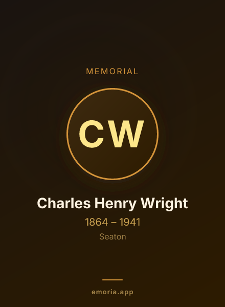 Memorial portrait of Charles Henry Wright