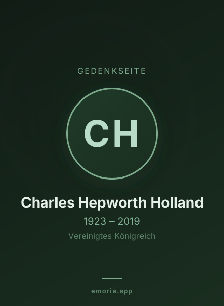 Gedenkportrait von Charles Hepworth Holland