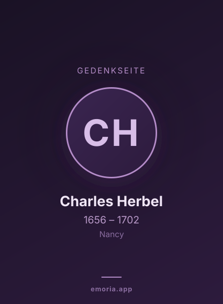 Gedenkportrait von Charles Herbel
