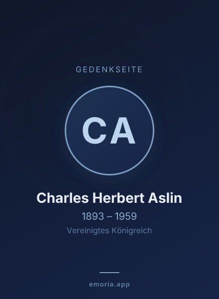 Gedenkportrait von Charles Herbert Aslin