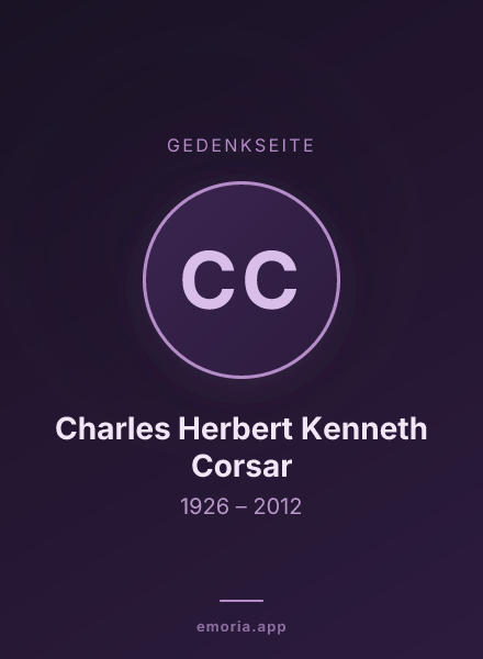 Gedenkportrait von Charles Herbert Kenneth Corsar