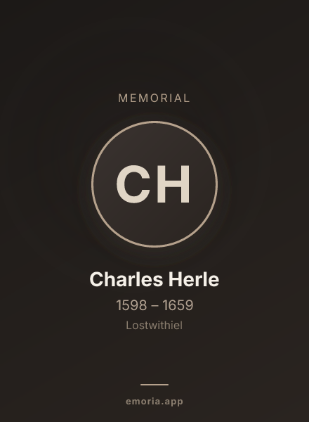 Memorial portrait of Charles Herle