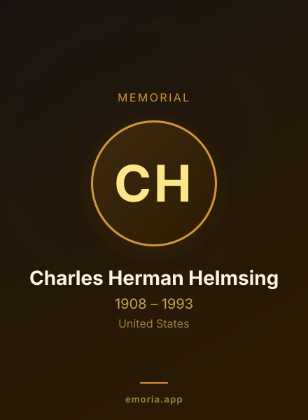 Memorial portrait of Charles Herman Helmsing