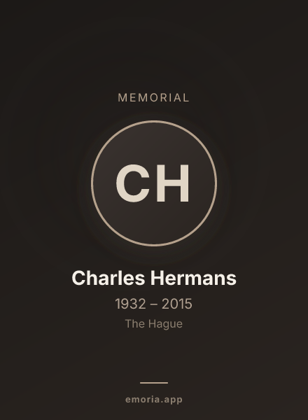 Memorial portrait of Charles Hermans