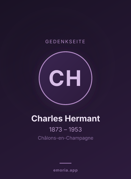Gedenkportrait von Charles Hermant