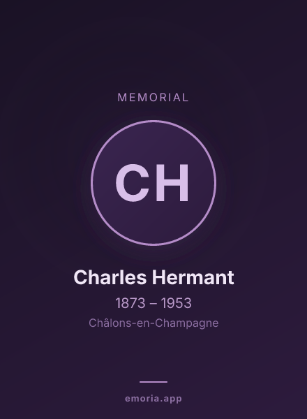 Memorial portrait of Charles Hermant