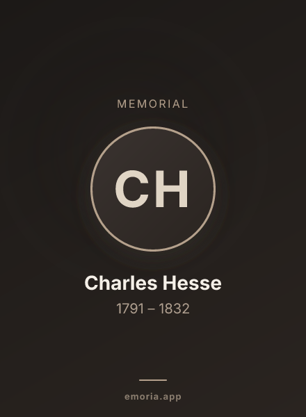 Memorial portrait of Charles Hesse