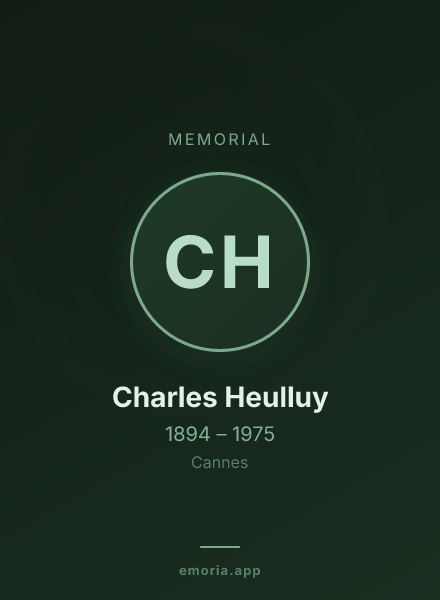 Memorial portrait of Charles Heulluy