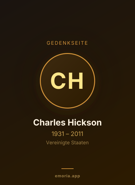 Gedenkportrait von Charles Hickson