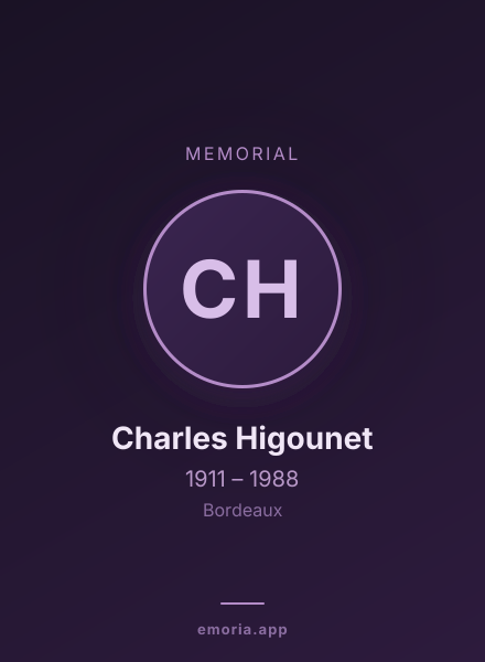 Memorial portrait of Charles Higounet