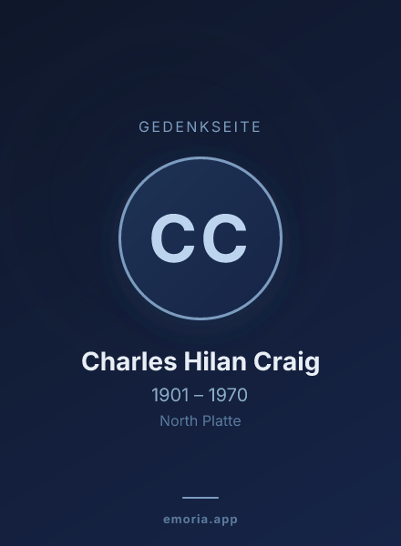 Gedenkportrait von Charles Hilan Craig