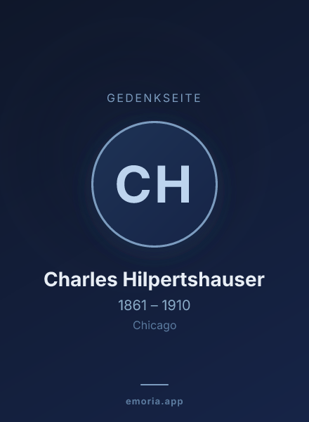 Gedenkportrait von Charles Hilpertshauser