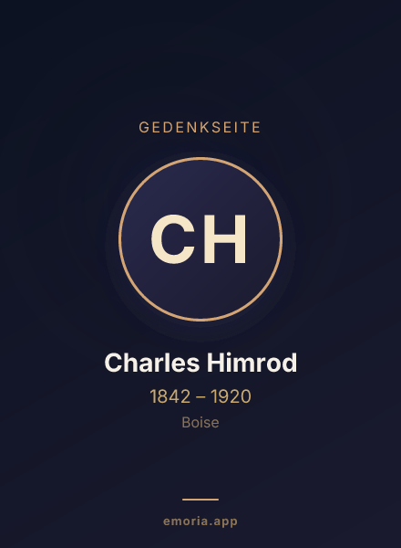 Gedenkportrait von Charles Himrod