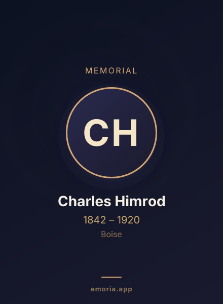 Memorial portrait of Charles Himrod