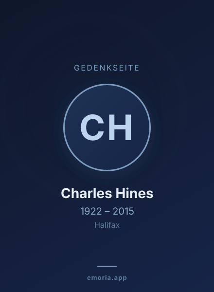 Gedenkportrait von Charles Hines