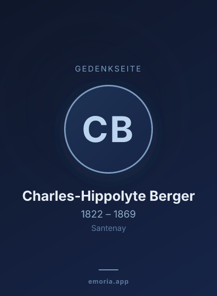 Gedenkportrait von Charles-Hippolyte Berger
