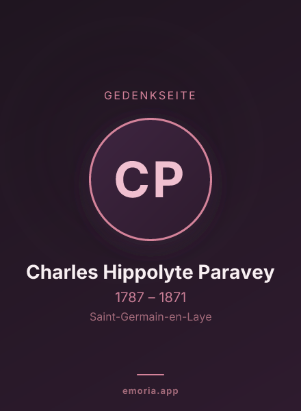 Gedenkportrait von Charles Hippolyte Paravey