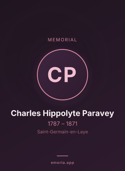 Memorial portrait of Charles Hippolyte Paravey