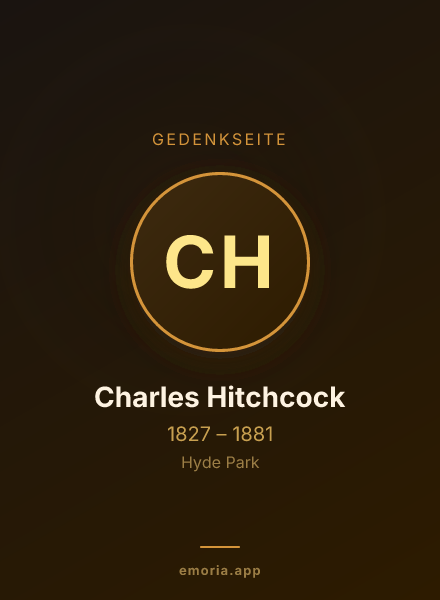 Gedenkportrait von Charles Hitchcock