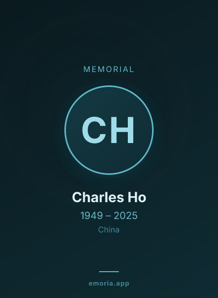 Memorial portrait of Charles Ho