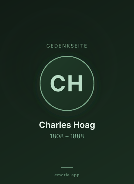 Gedenkportrait von Charles Hoag