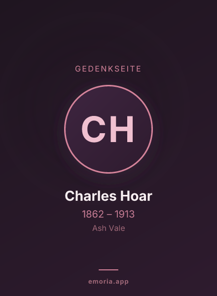 Gedenkportrait von Charles Hoar