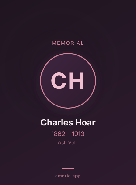 Memorial portrait of Charles Hoar