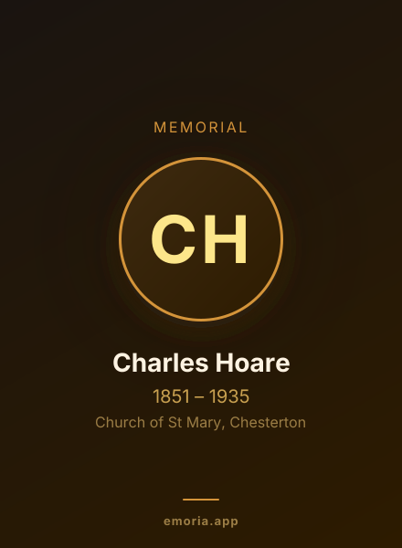 Memorial portrait of Charles Hoare