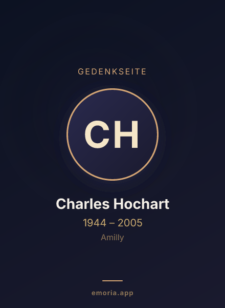 Gedenkportrait von Charles Hochart