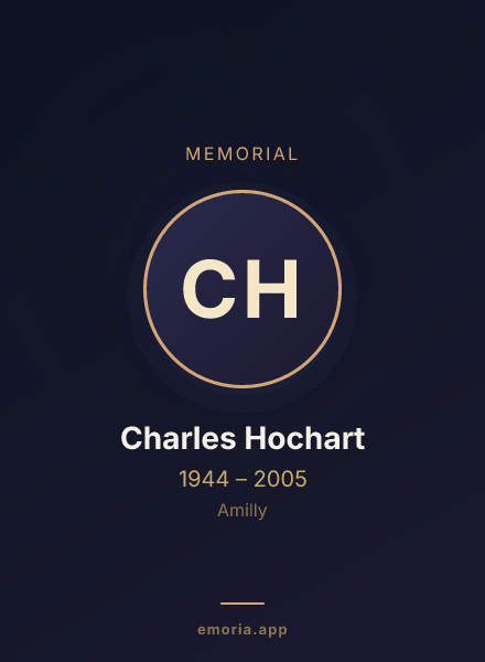 Memorial portrait of Charles Hochart