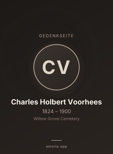 Gedenkportrait von Charles Holbert Voorhees