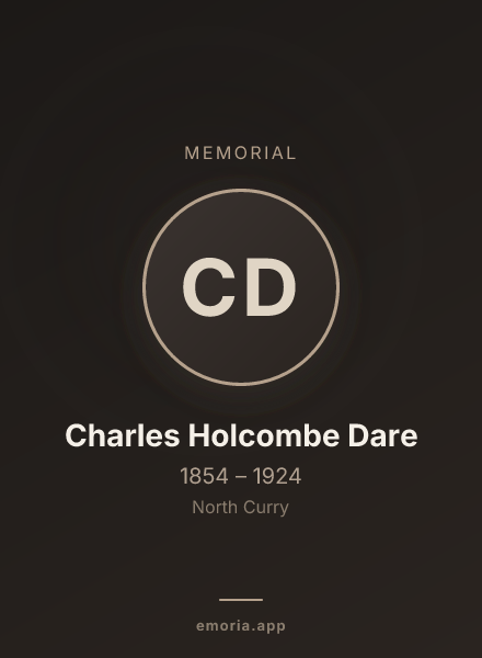 Memorial portrait of Charles Holcombe Dare
