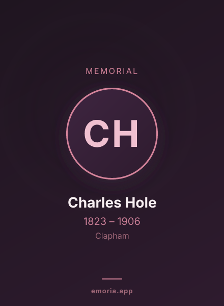 Memorial portrait of Charles Hole