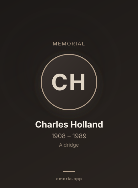 Memorial portrait of Charles Holland