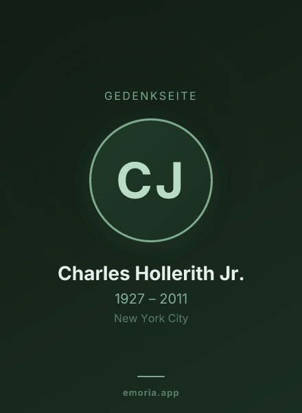 Gedenkportrait von Charles Hollerith Jr.