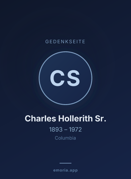 Gedenkportrait von Charles Hollerith Sr.