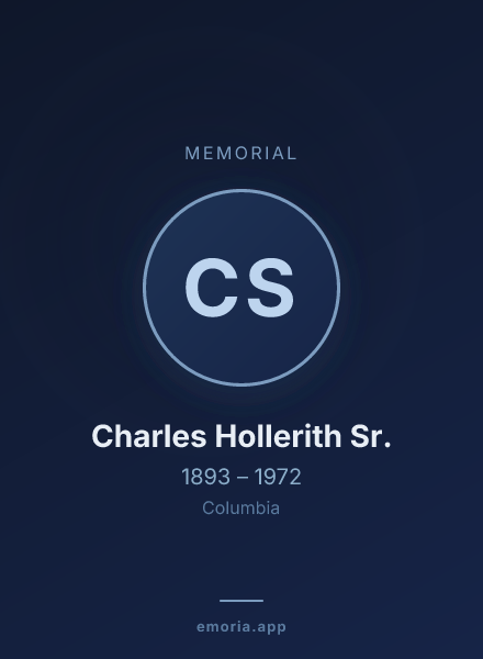 Memorial portrait of Charles Hollerith Sr.