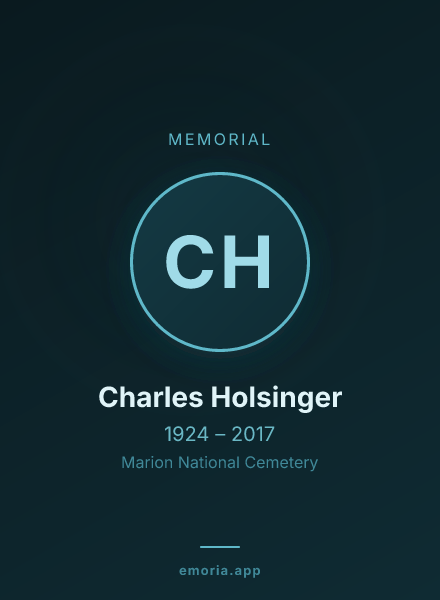 Memorial portrait of Charles Holsinger