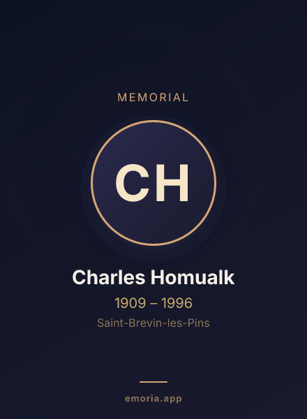 Memorial portrait of Charles Homualk