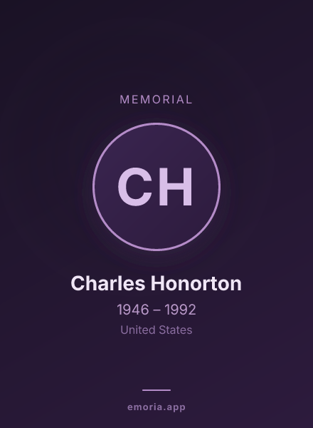 Memorial portrait of Charles Honorton