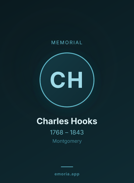 Memorial portrait of Charles Hooks