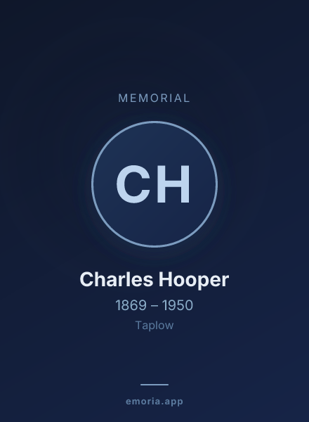 Memorial portrait of Charles Hooper